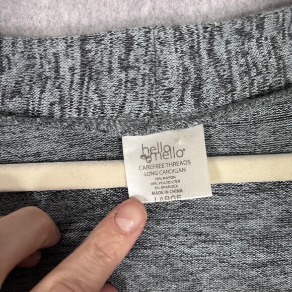 Hello Mello Duster Cardigan‎ XLP Blue Pockets Soft Lounge Comfy Cozy Long Thin - Picture 6 of 11